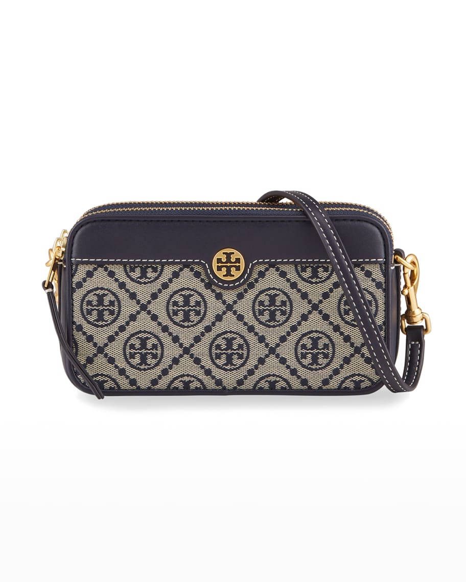 Tory Burch T Monogram Double Zip Mini Crossbody Bag Neiman Marcus