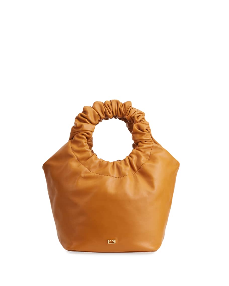 FRAME Le Scrunch Mini Leather Top-Handle Bag | Neiman Marcus