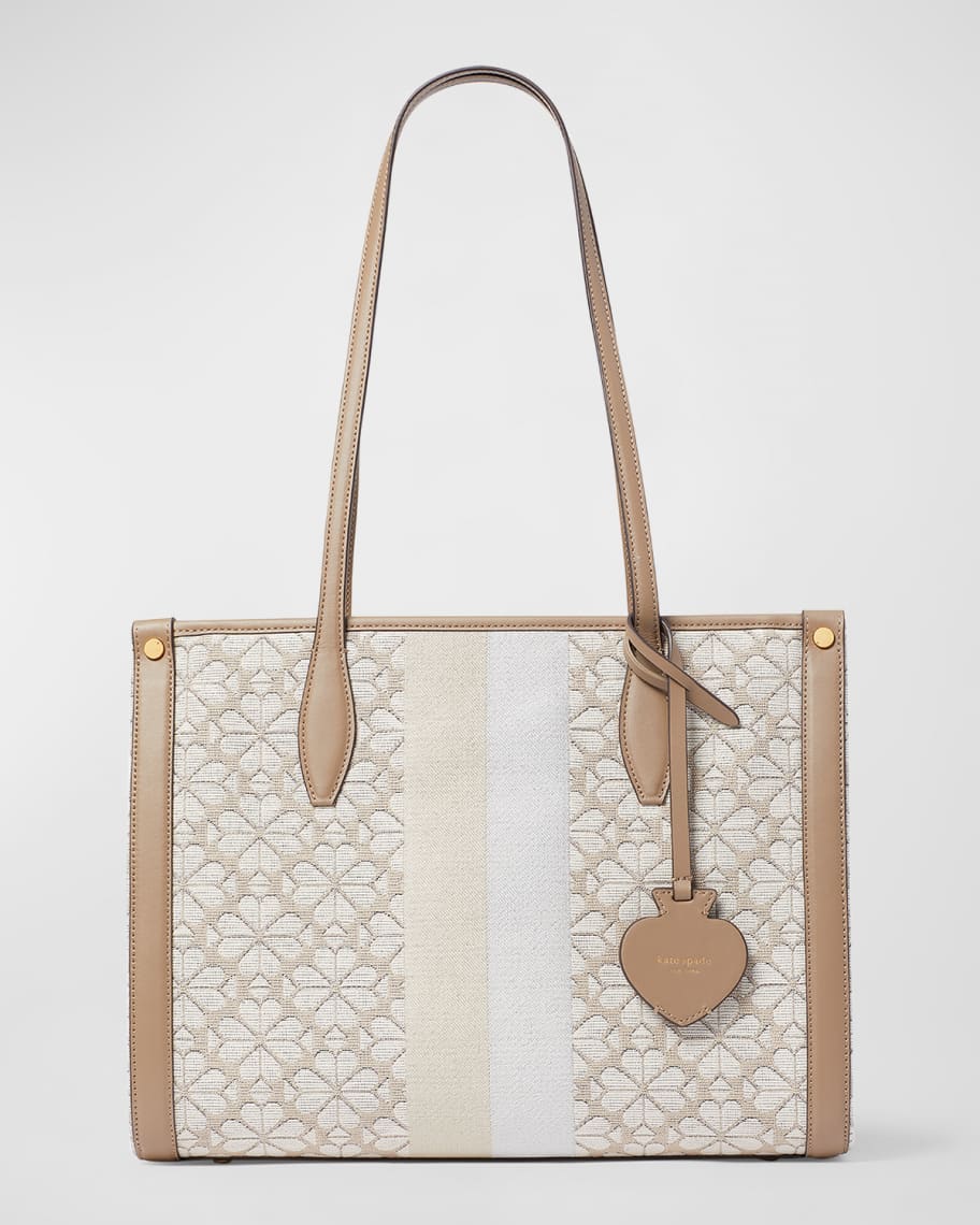 Spade Flower Two Tone Canvas Manhattan Small Tote