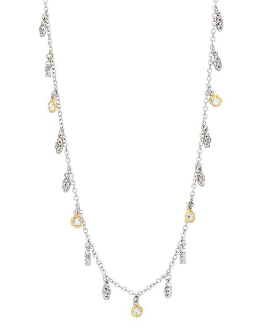 Freida Rothman Petals and Pave Long Charm Necklace | Neiman Marcus