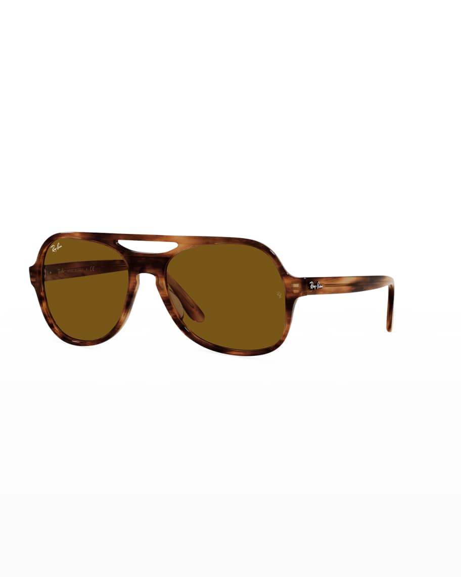 HAVANA ACETATE AVIATOR SUNGLASSES