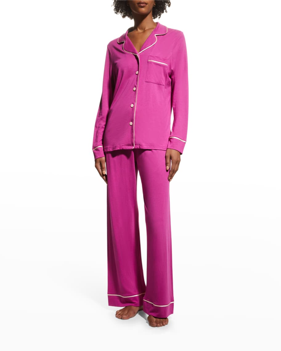 Cosabella Petite Long-Sleeve Button-Down Pajama Set | Neiman Marcus