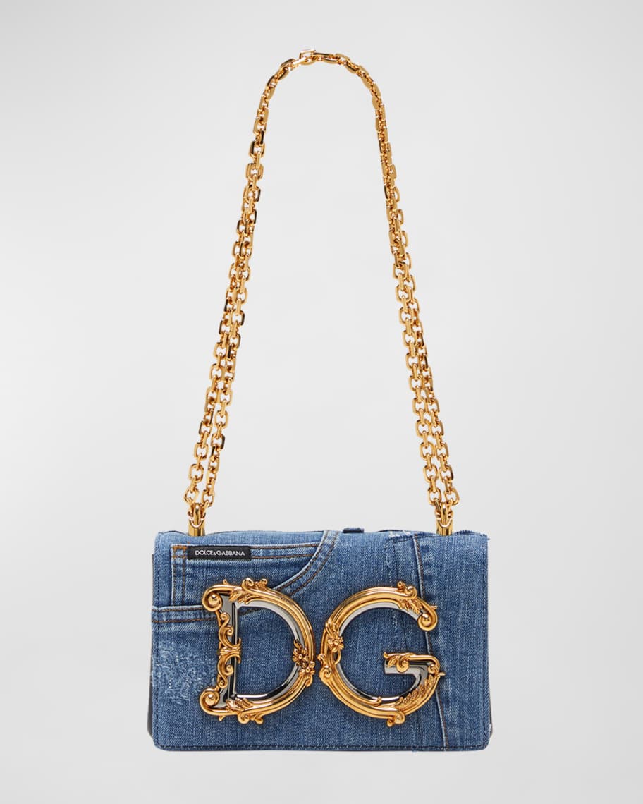 Dolce & Gabbana Patchwork Denim Maria Clutch