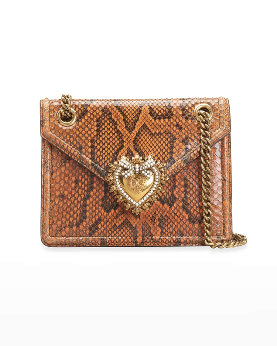Dolce&Gabbana Devotion Python Crossbody Bag | Neiman Marcus