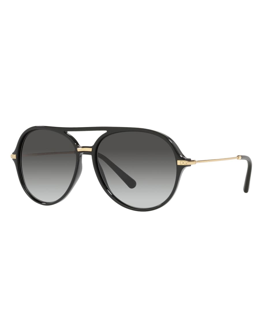 Dolce&Gabbana Plastic/Metal Aviator Sunglasses | Neiman Marcus