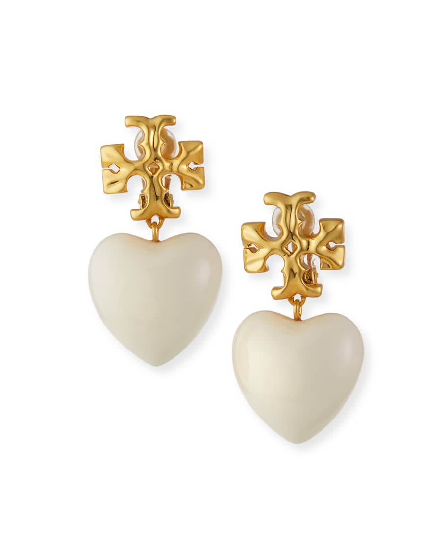 Tory burch heart earrings sale
