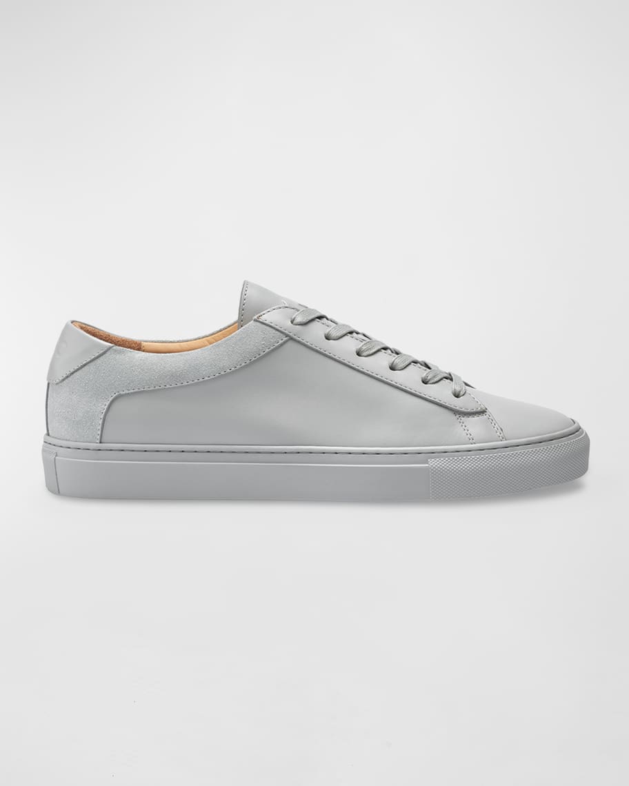Capri Mixed Leather Low-Top Sneakers | Neiman Marcus