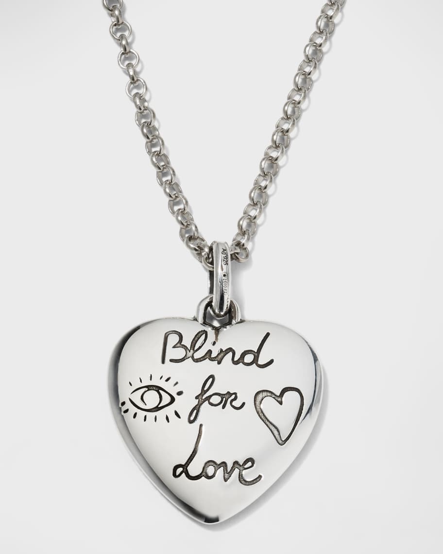 Gucci blind for love heart necklace cheap