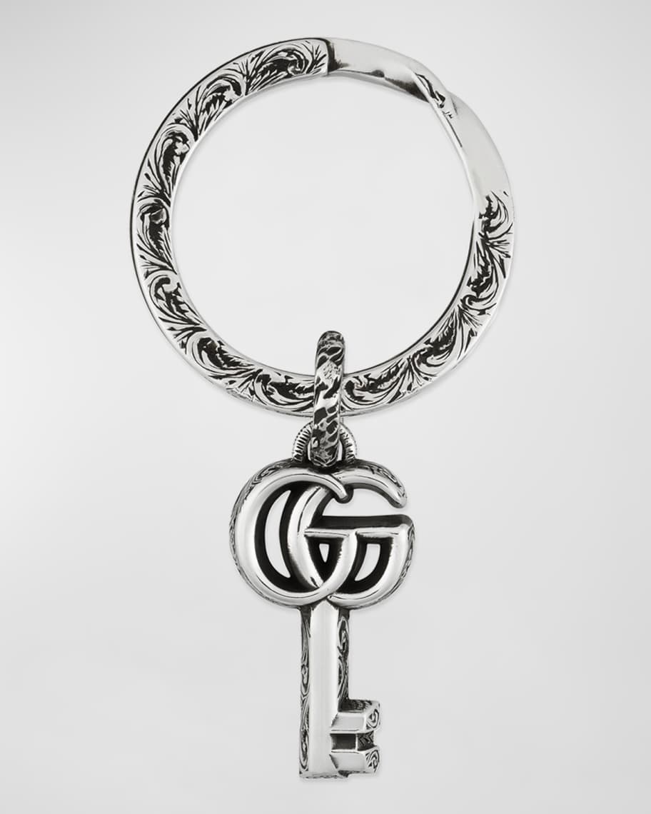 Gucci GG Marmont Silver Keychain | Neiman Marcus