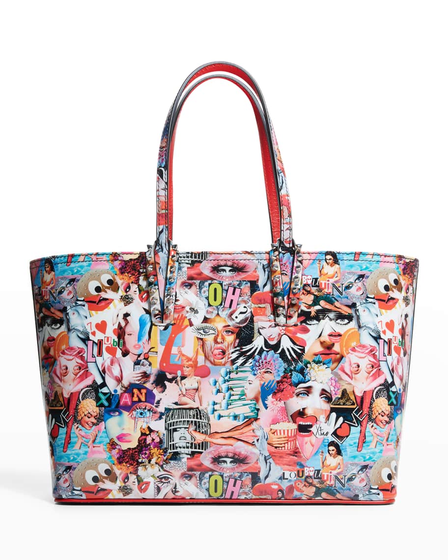 Christian Louboutin Cabata Oh Xtian Small Collage-Print Tote Bag ...