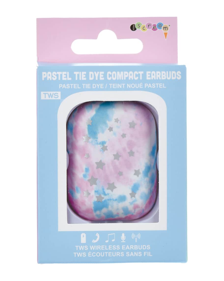 Iscream Silver Star Tie Dye Bluetooth Compact Wireless Earbuds