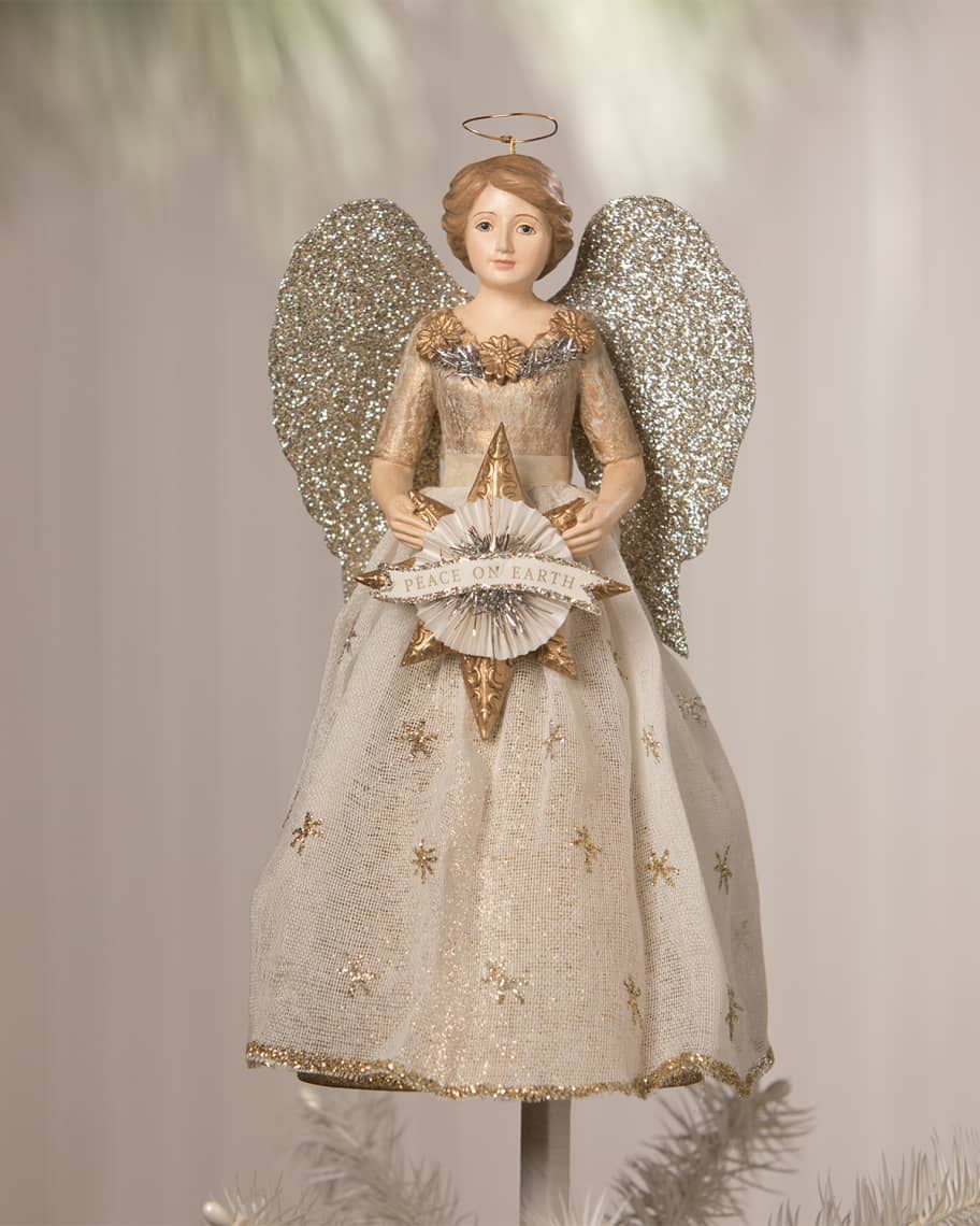 Bethany Lowe Peace On Earth Angel Tree Topper Neiman Marcus