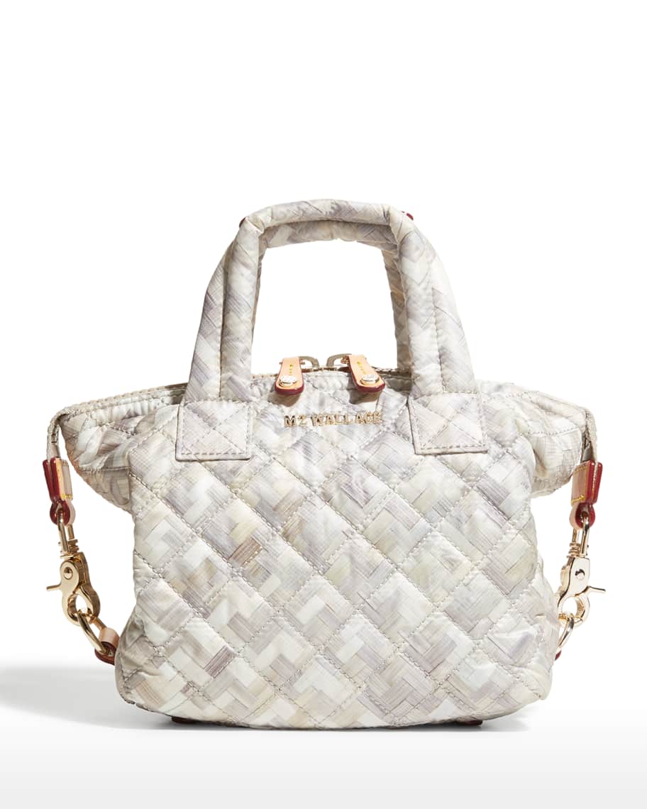 MZ WALLACE Micro Sutton Quilted Crossbody Tote Bag, Basket Weave