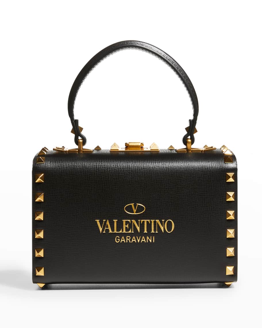Valentino Garavani Medium V Ring Box Leather Shoulder Bag In Rose Cannelle