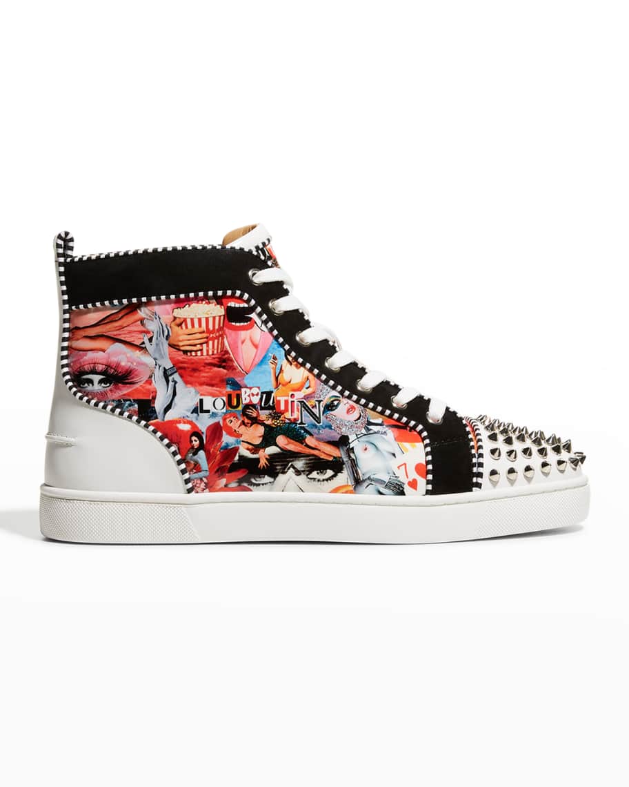 Christian Louboutin on X: Oh Xtian! Let the Louis Junior Spikes Orlato  sneaker and Loubilab bag bowl you over with their new exclusive print.  Discover them on  #ChristianLouboutin   / X