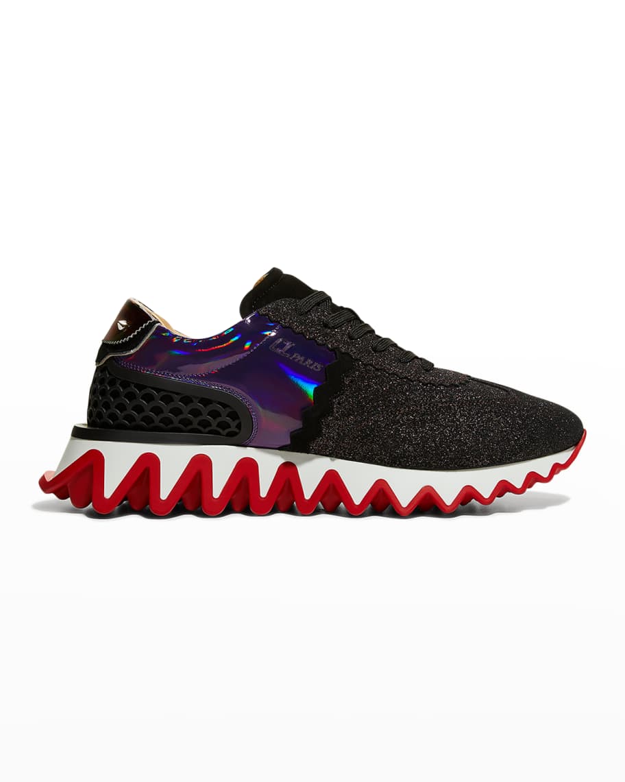 Red studded louboutin sneakers outlet