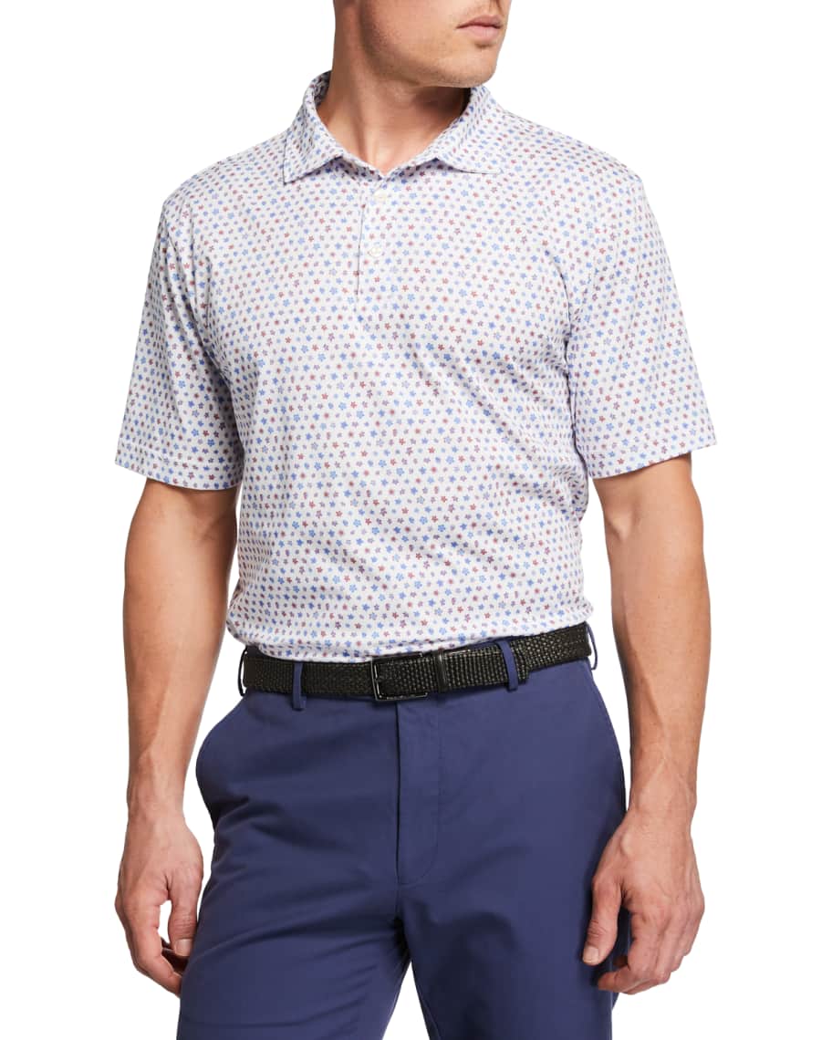 Peter Millar Men's Seaside Knit Polo Shirt | Neiman Marcus