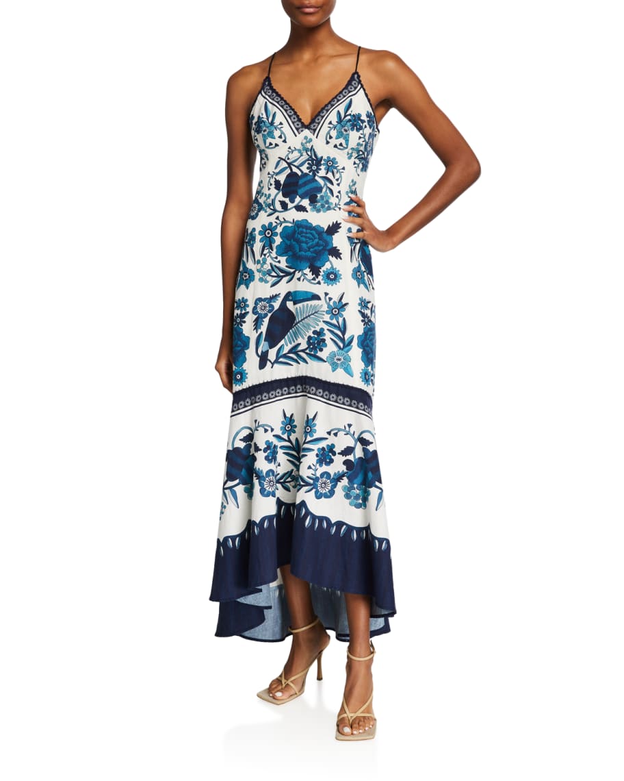 Farm Rio Tropical Tiles Maxi Dress | Neiman Marcus