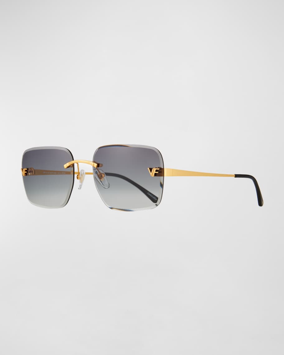 Vintage Frames Company Men's Rivington 24k Gold Rimless Sunglasses