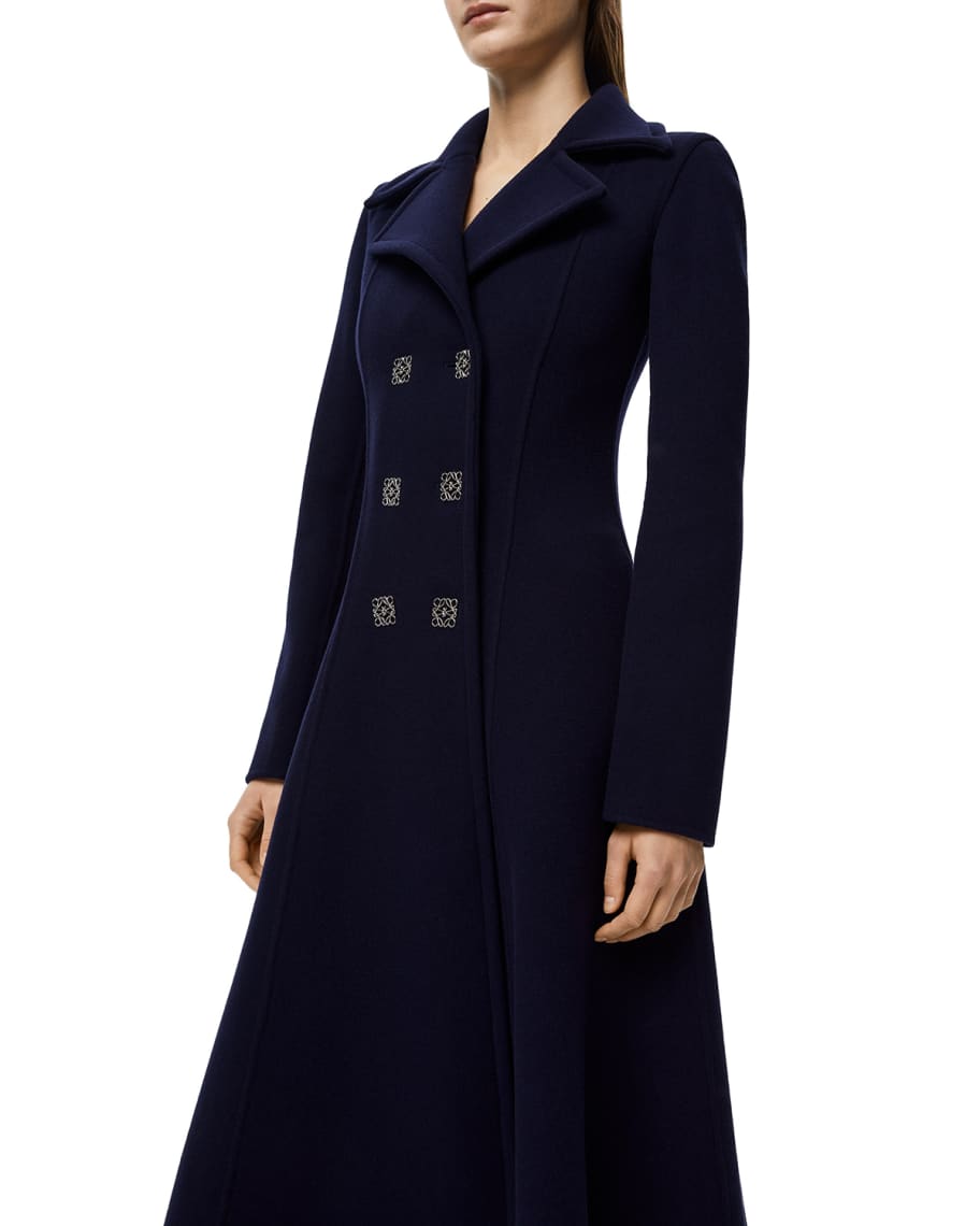 Loewe Anagram Double Breasted Coat Neiman Marcus