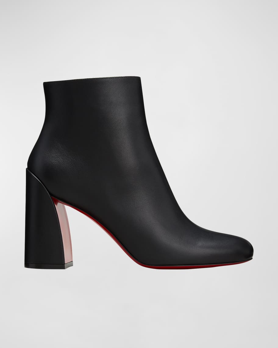 Christian Louboutin Turela Calfskin Red Sole Ankle Booties | Neiman Marcus