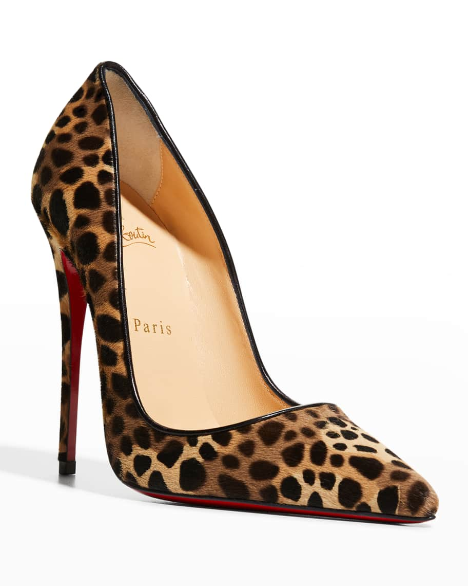 Christian Louboutin Multi/Black Leopard Kate 100 Pony Heel – AUMI 4