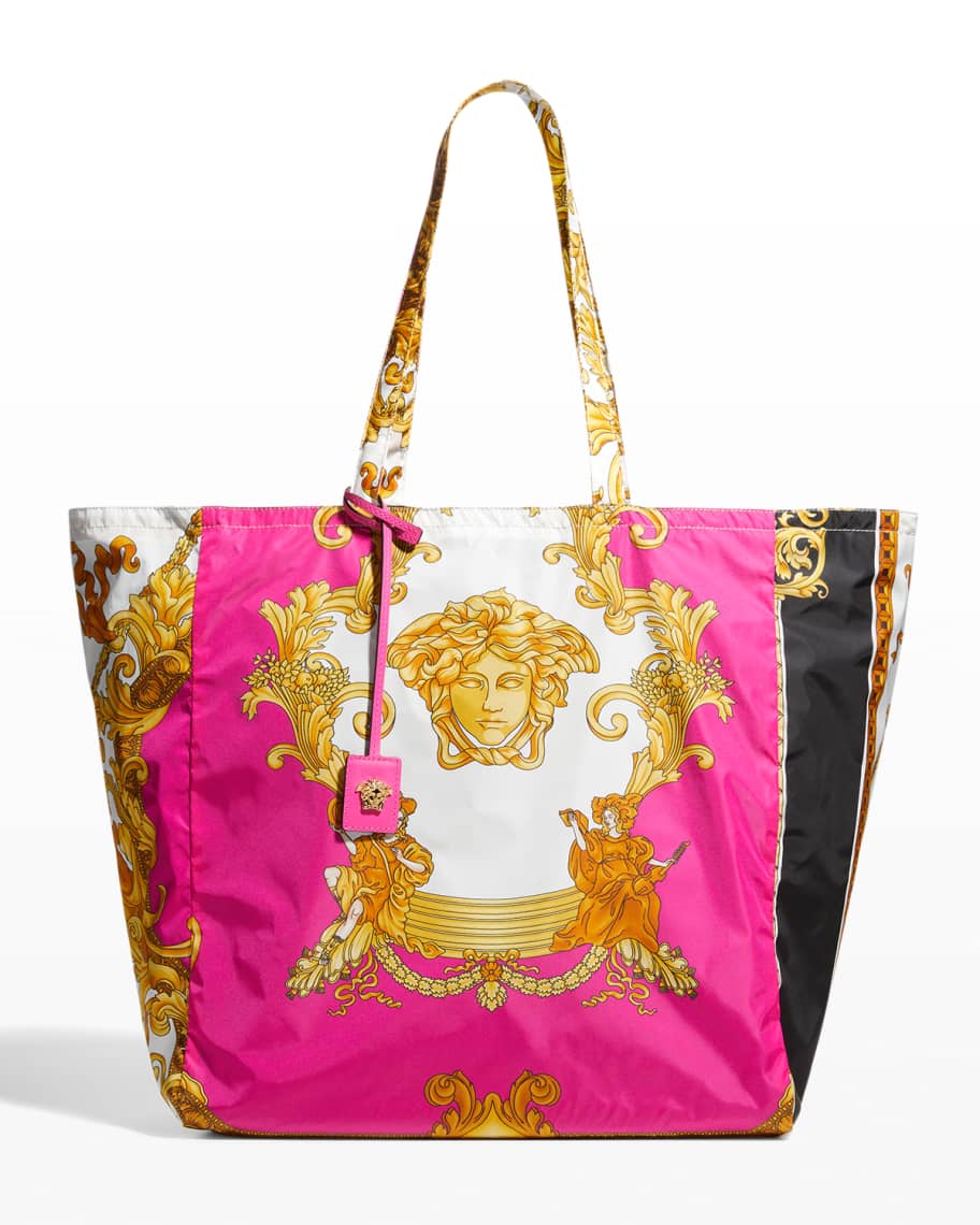 Versace Medusa Renaissance-Print Nylon Tote Bag