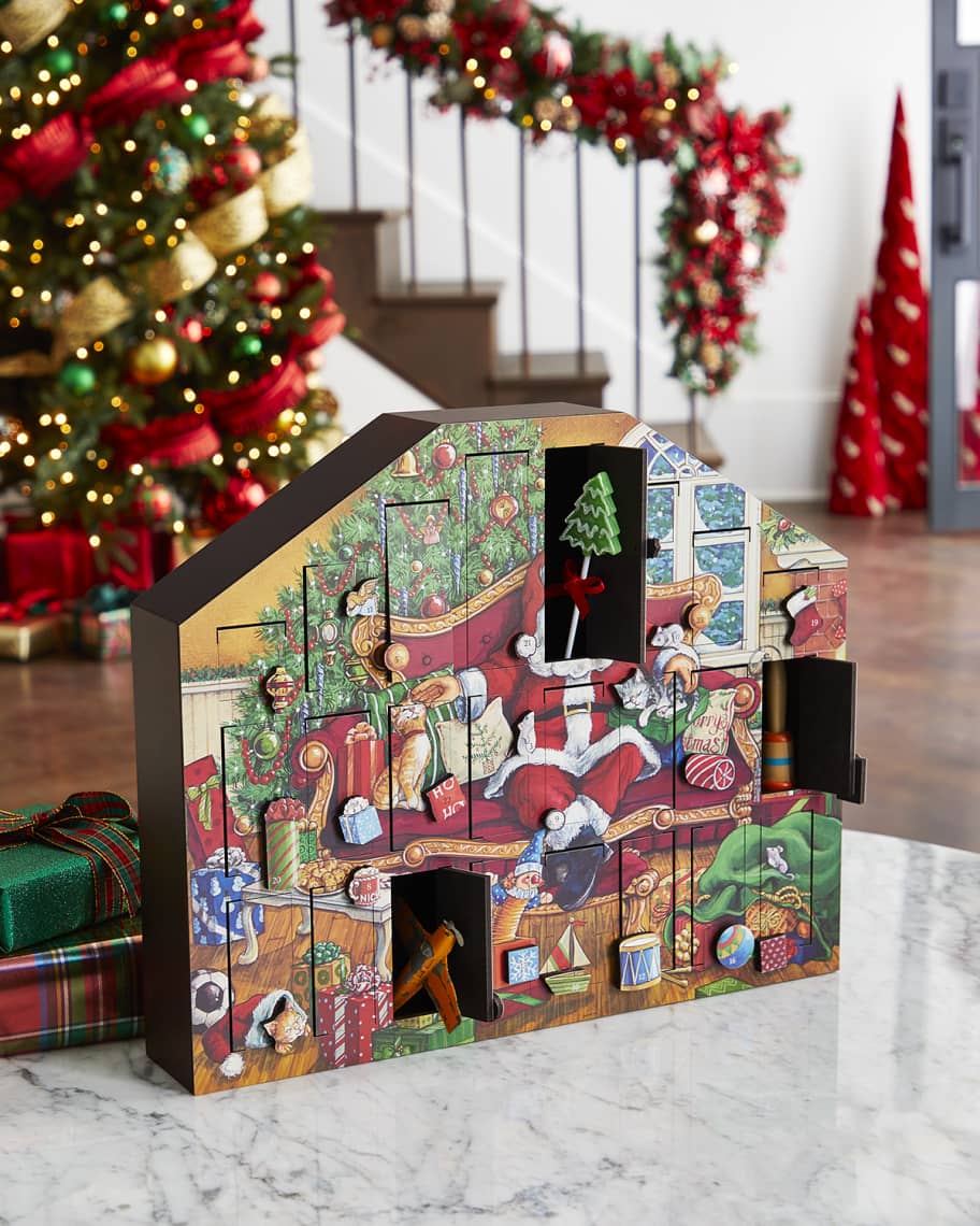 Byers' Choice Santa's Throne Advent Calendar Neiman Marcus