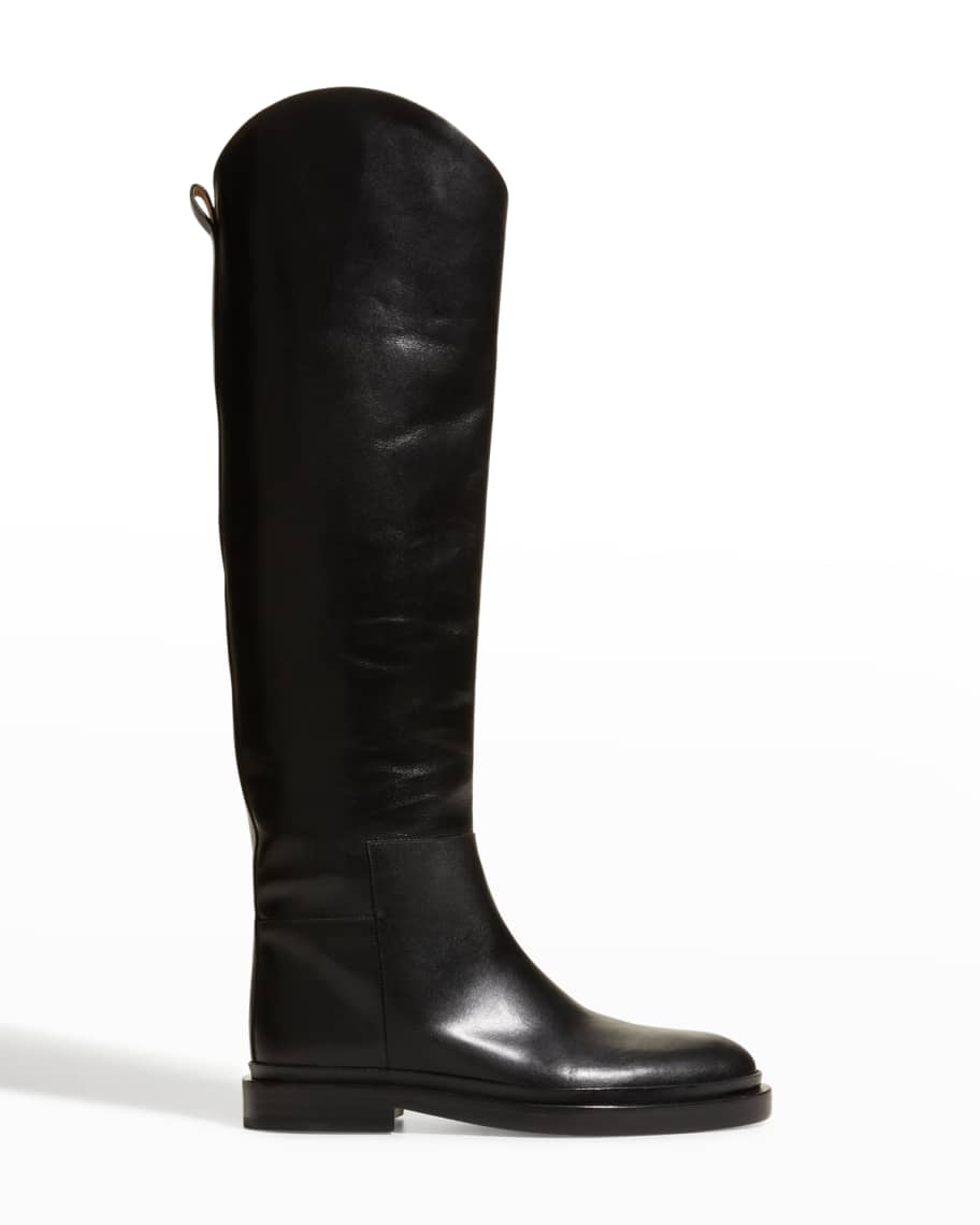 Jil Sander Royal Calfskin Riding Boots | Neiman Marcus
