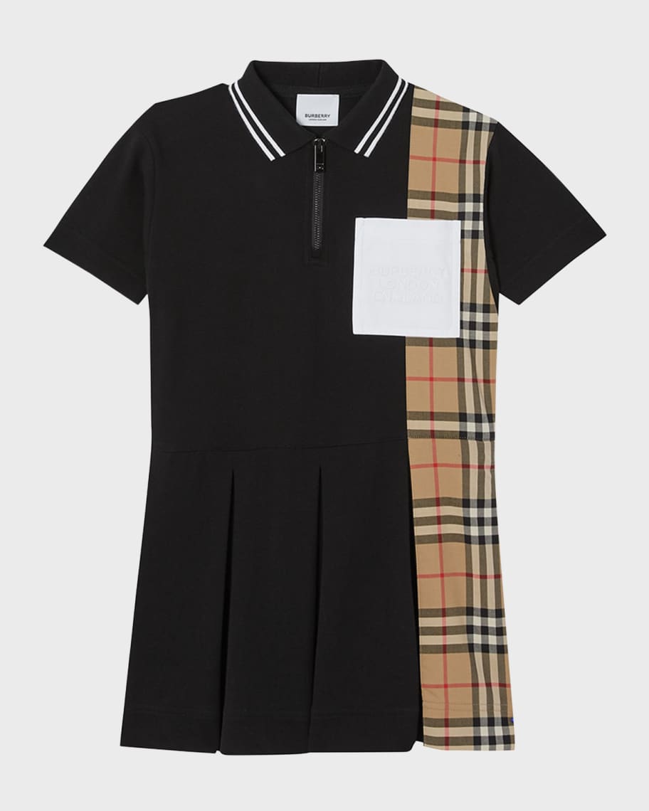 Burberry Girl's Serena Polo Vintage Check Dress, Size 3-12 | Neiman Marcus