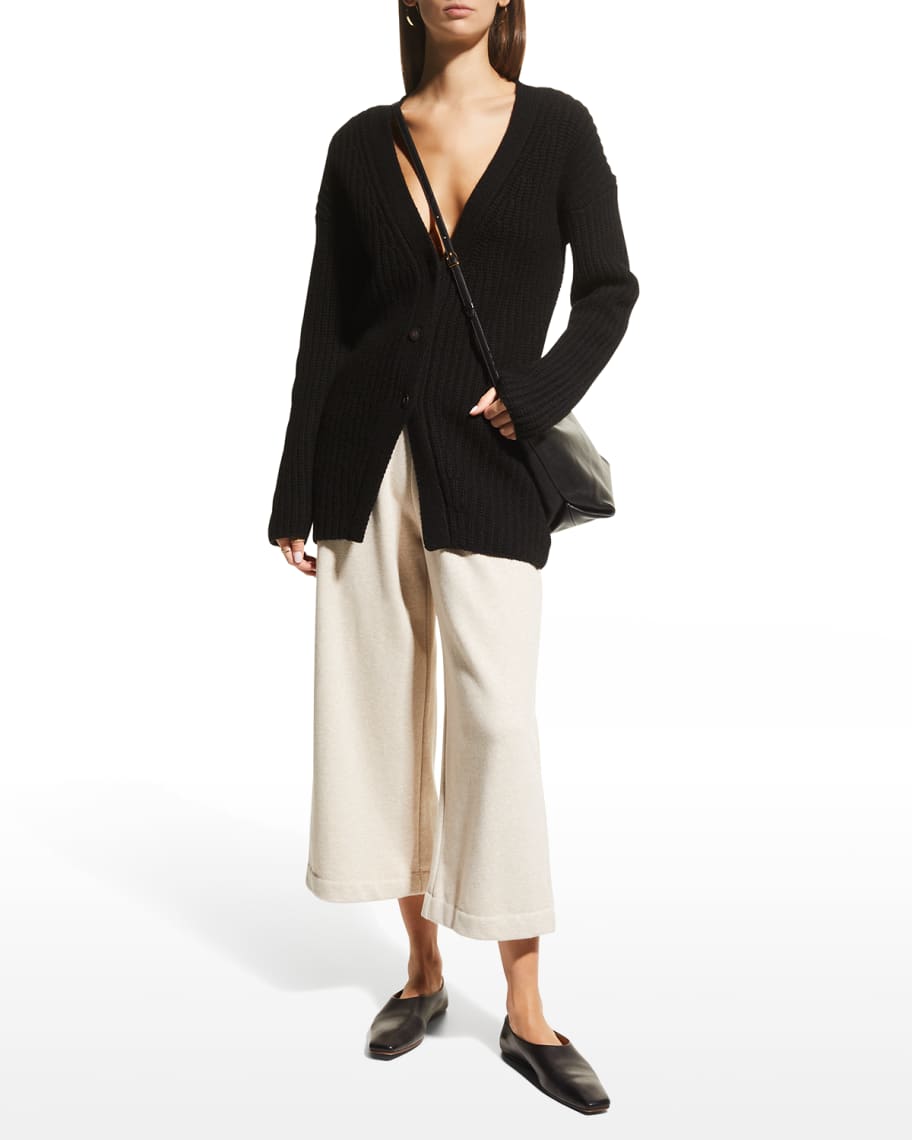 Vince Fitted Yak Wool Rib Cardigan Neiman Marcus
