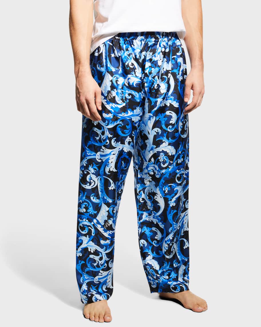 Shop Versace Silk Pajama Pants