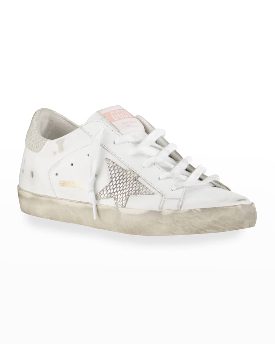 Golden Goose Superstar Python-Print Leather Sneakers | Neiman Marcus