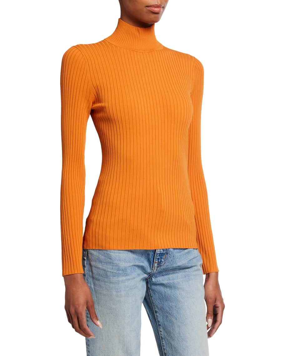 Tory Burch Ribbed Turtleneck Sweater Neiman Marcus