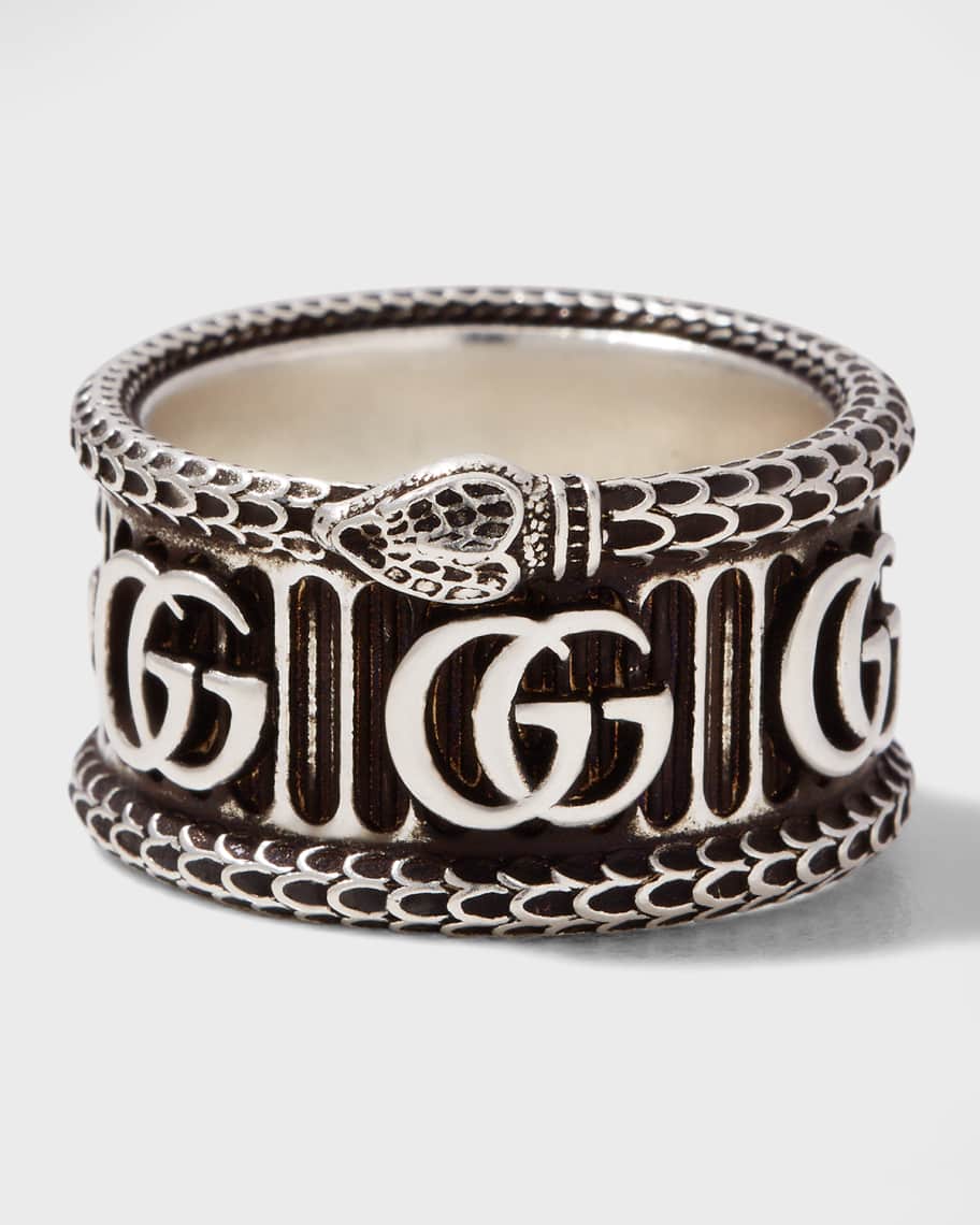 Gucci Men's GG Marmont Snake Ring | Neiman Marcus