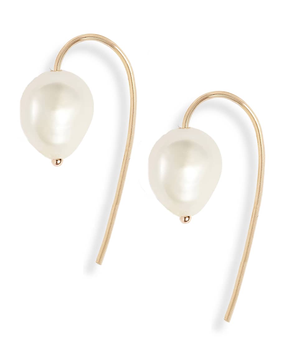 POPPY FINCH Baroque Pearl Hook Earrings | Neiman Marcus