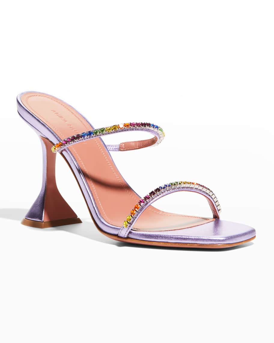 amina muaddi rainbow sandals