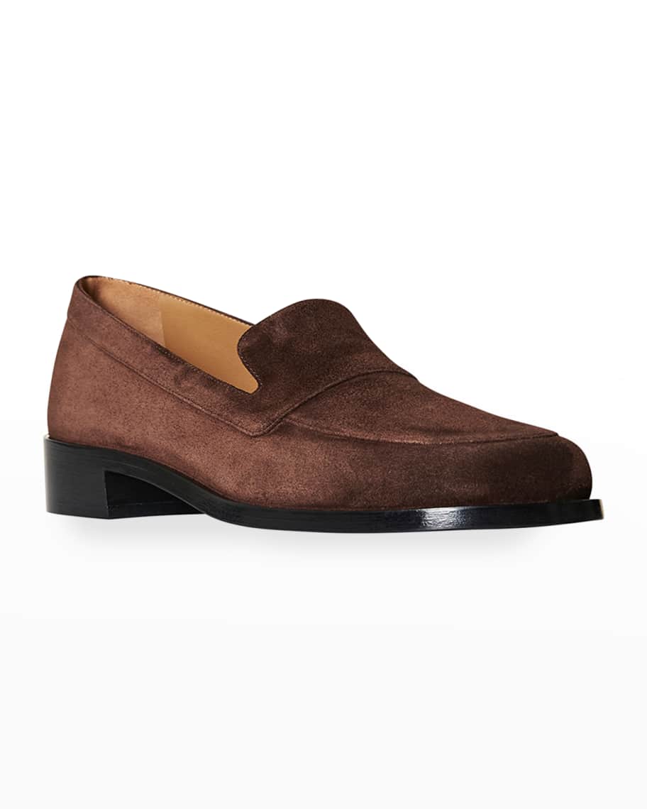 THE ROW Garcon Suede Loafers Neiman Marcus