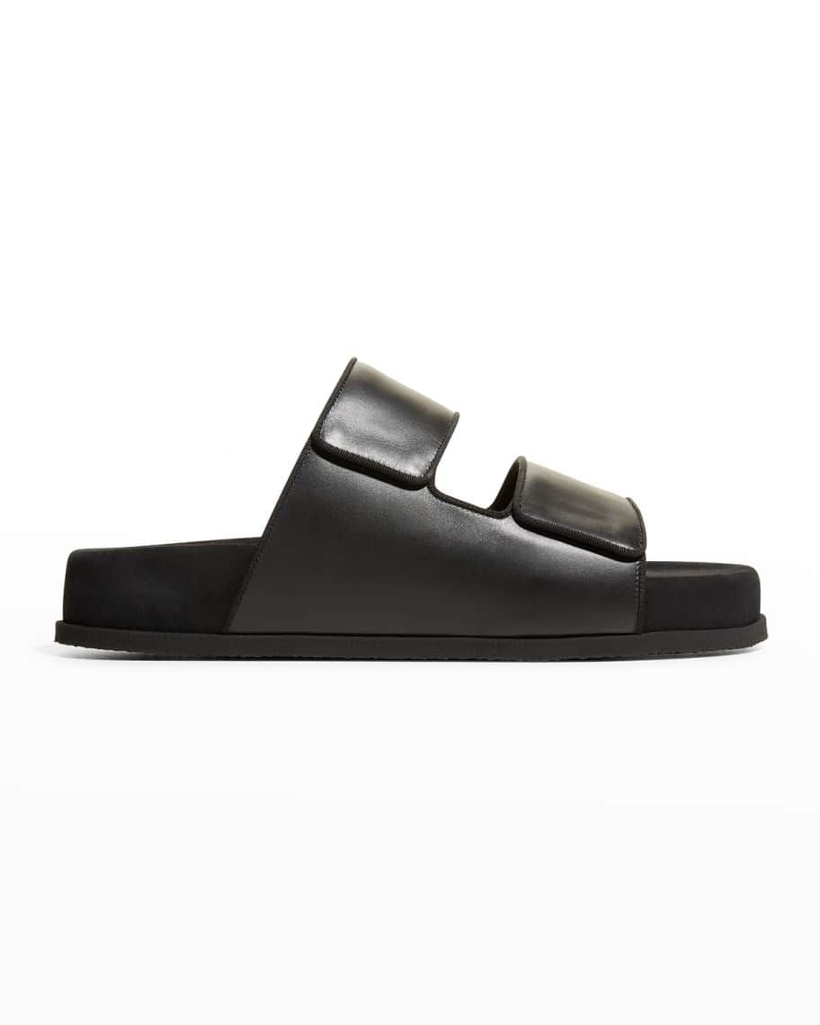 Neous Dombai Calfskin Dual-Band Slide Sandals | Neiman Marcus