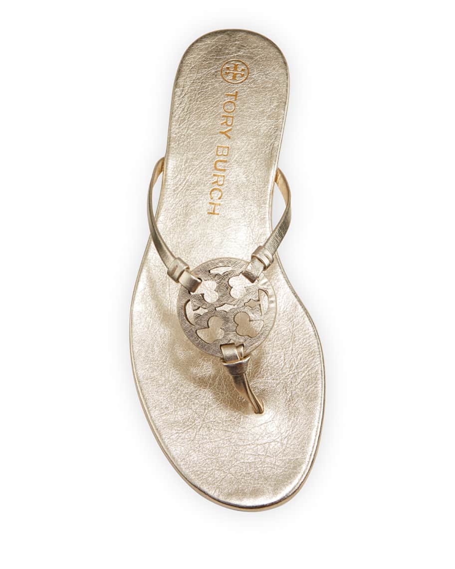 miller medallion patent leather flat thong
