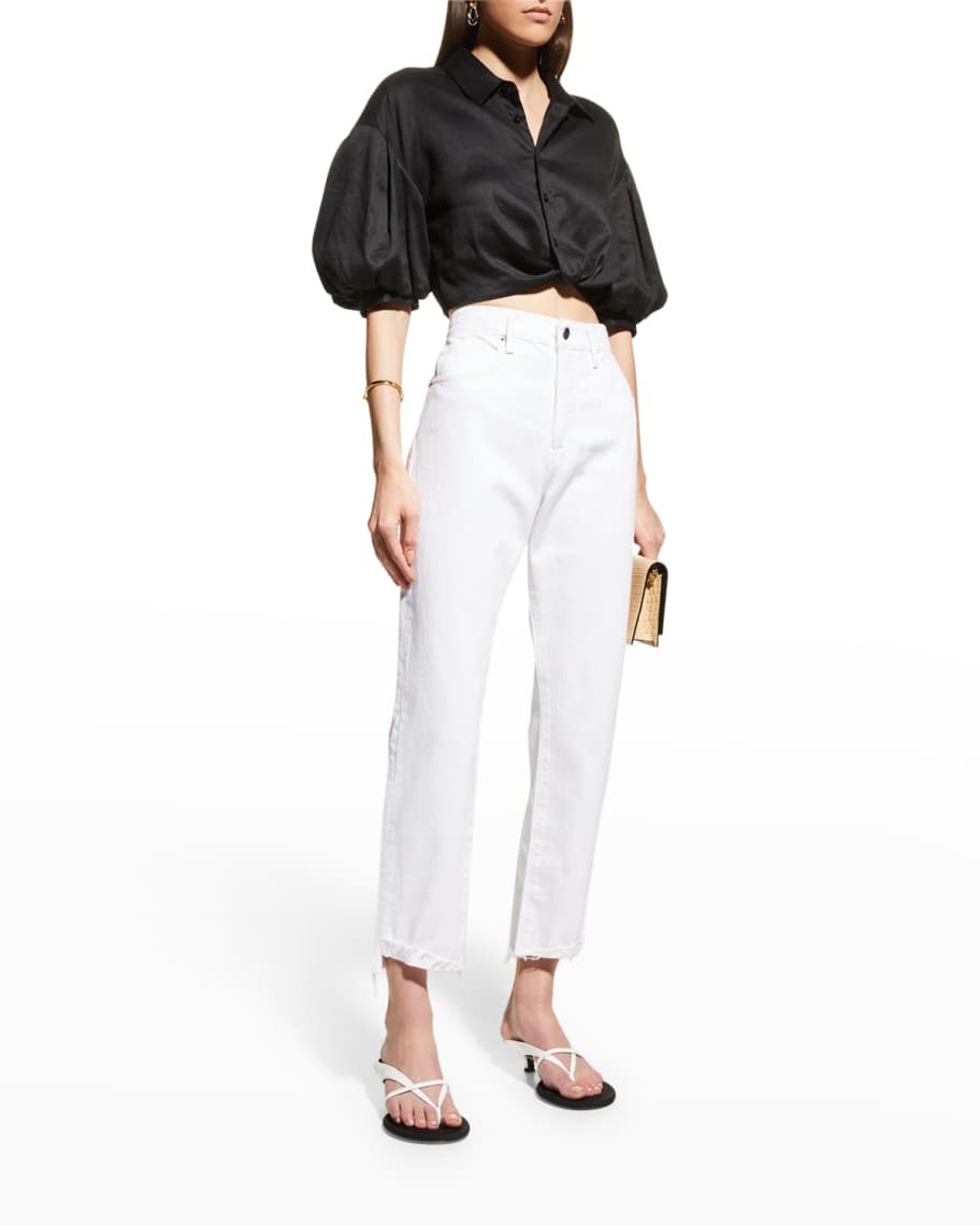 FRAME Le Original Front-Cuff Cropped Jeans | Neiman Marcus