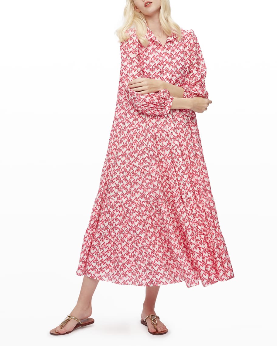 Diane von Furstenberg Gal Cotton-Voile Midi Dress | Neiman Marcus