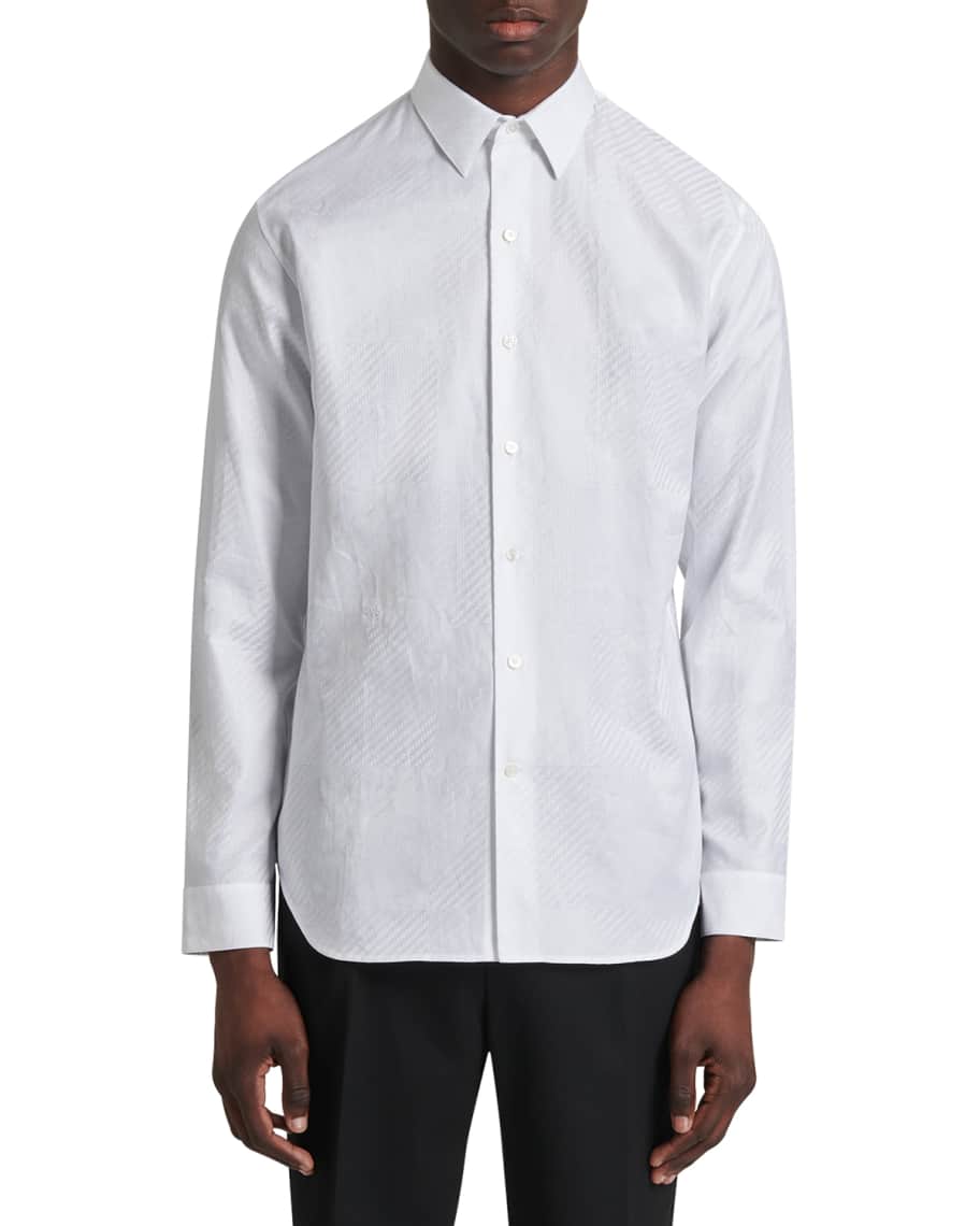 Long Sleeved Cotton Shirt in White - Berluti