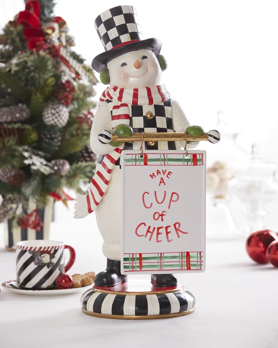 McKenzie-Childs スノーマン クリスマス塩コショウ入れセット McKenzie