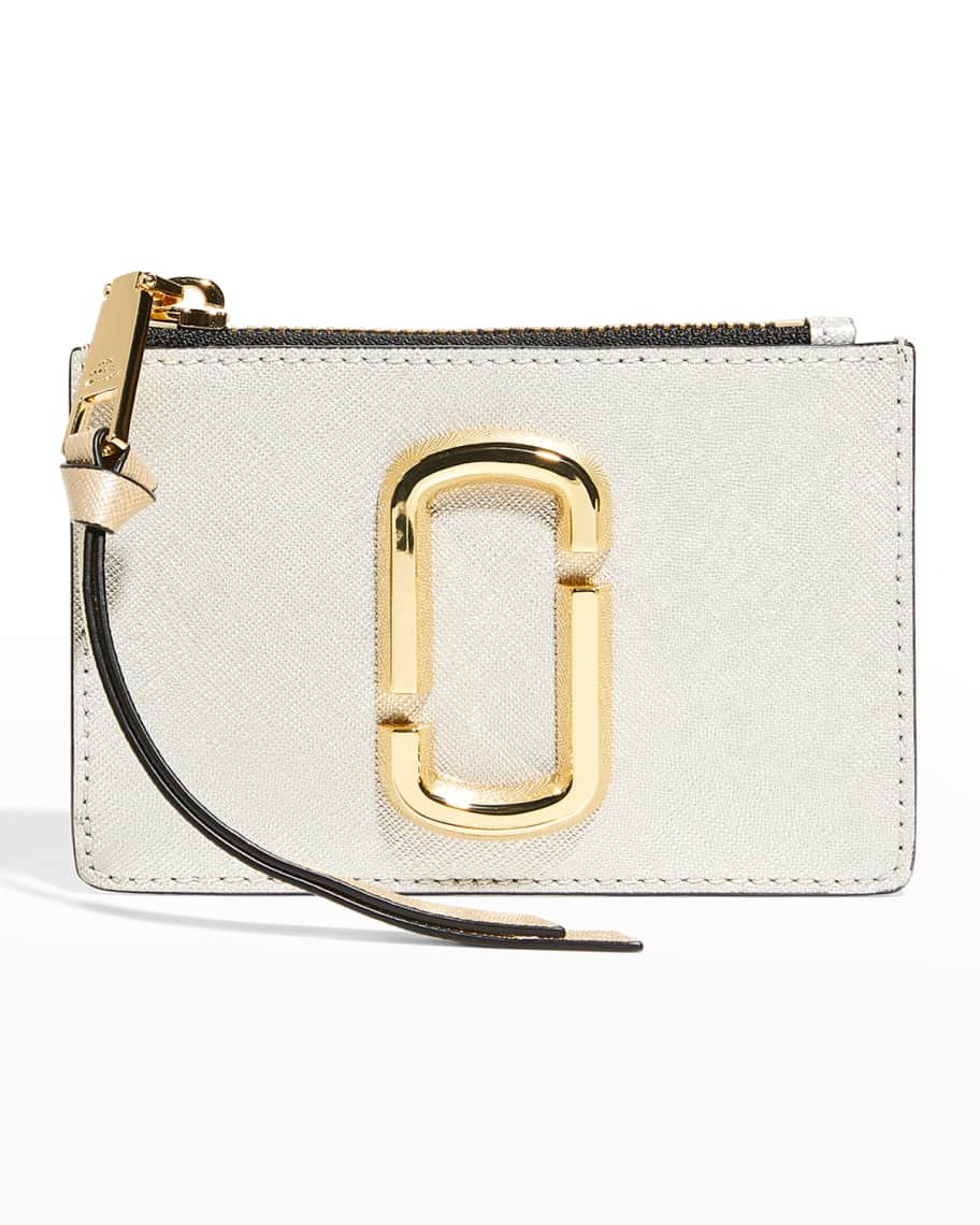 Marc Jacobs Metallic Zip Card Case Wallet Neiman Marcus