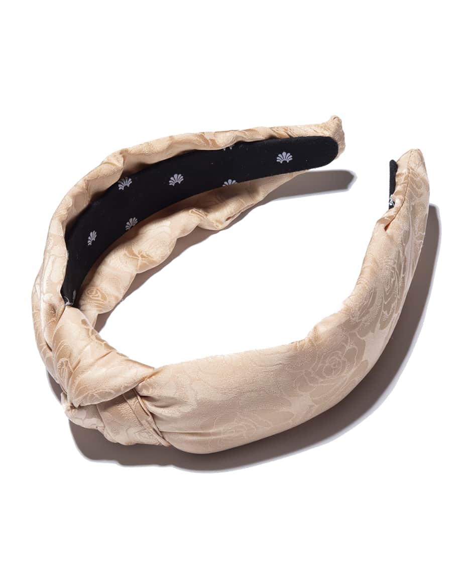 Lele Sadoughi Rose Jacquard Knotted Headband | Neiman Marcus
