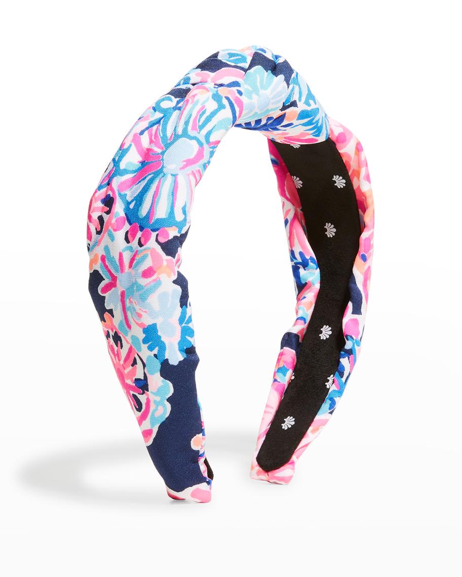 Lele Sadoughi x Lilly Pulitzer Knotted Floral-Print Headband  display picture 2