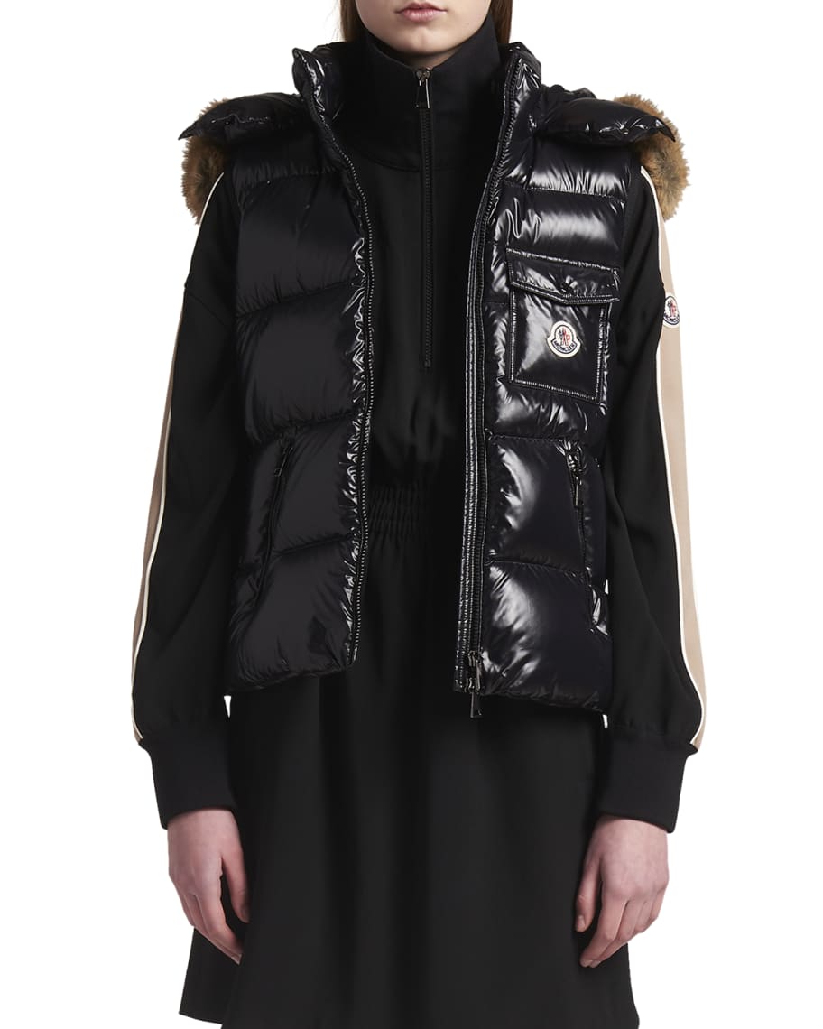 Moncler fur vest sales