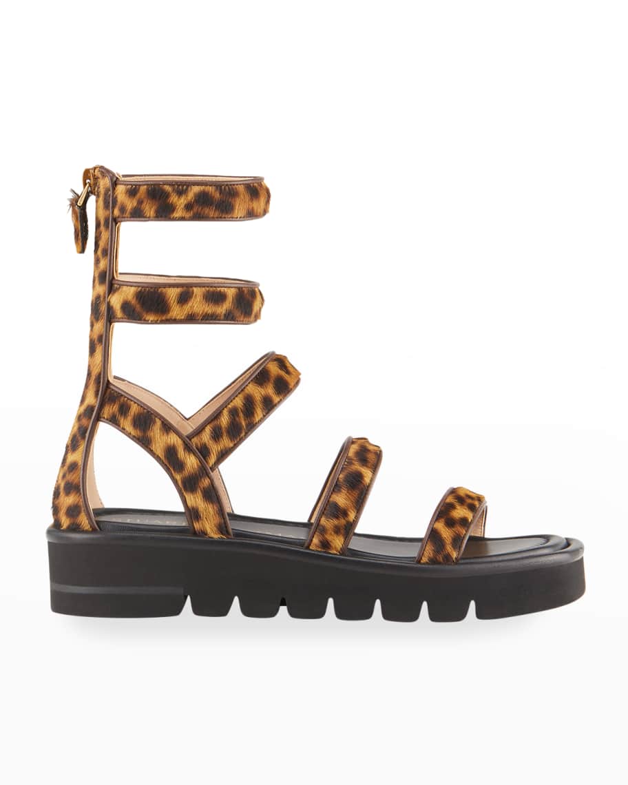 Leopard print gladiator sandals shop