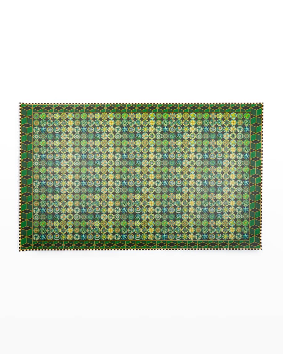 MacKenzieChilds Vintage Buttons Floor Mat 3 Ft x 5 Ft Neiman Marcus